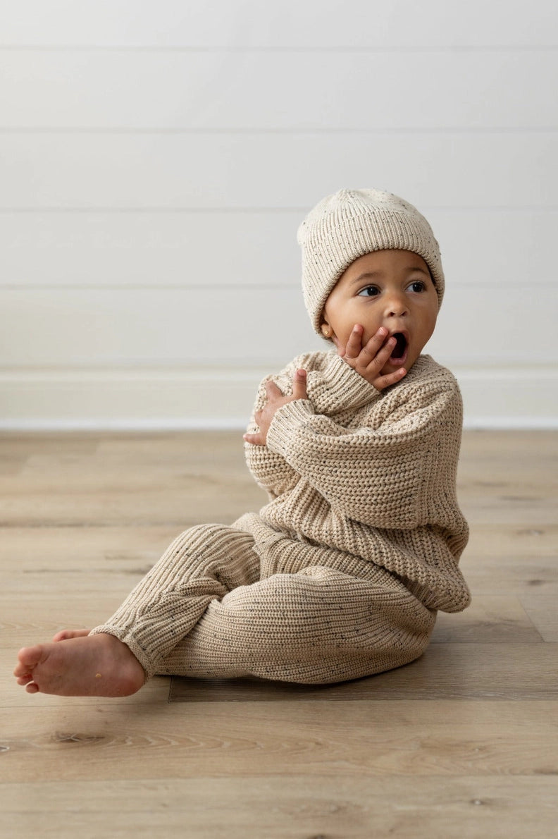 Speckled Oak Chunky Knit Sweater