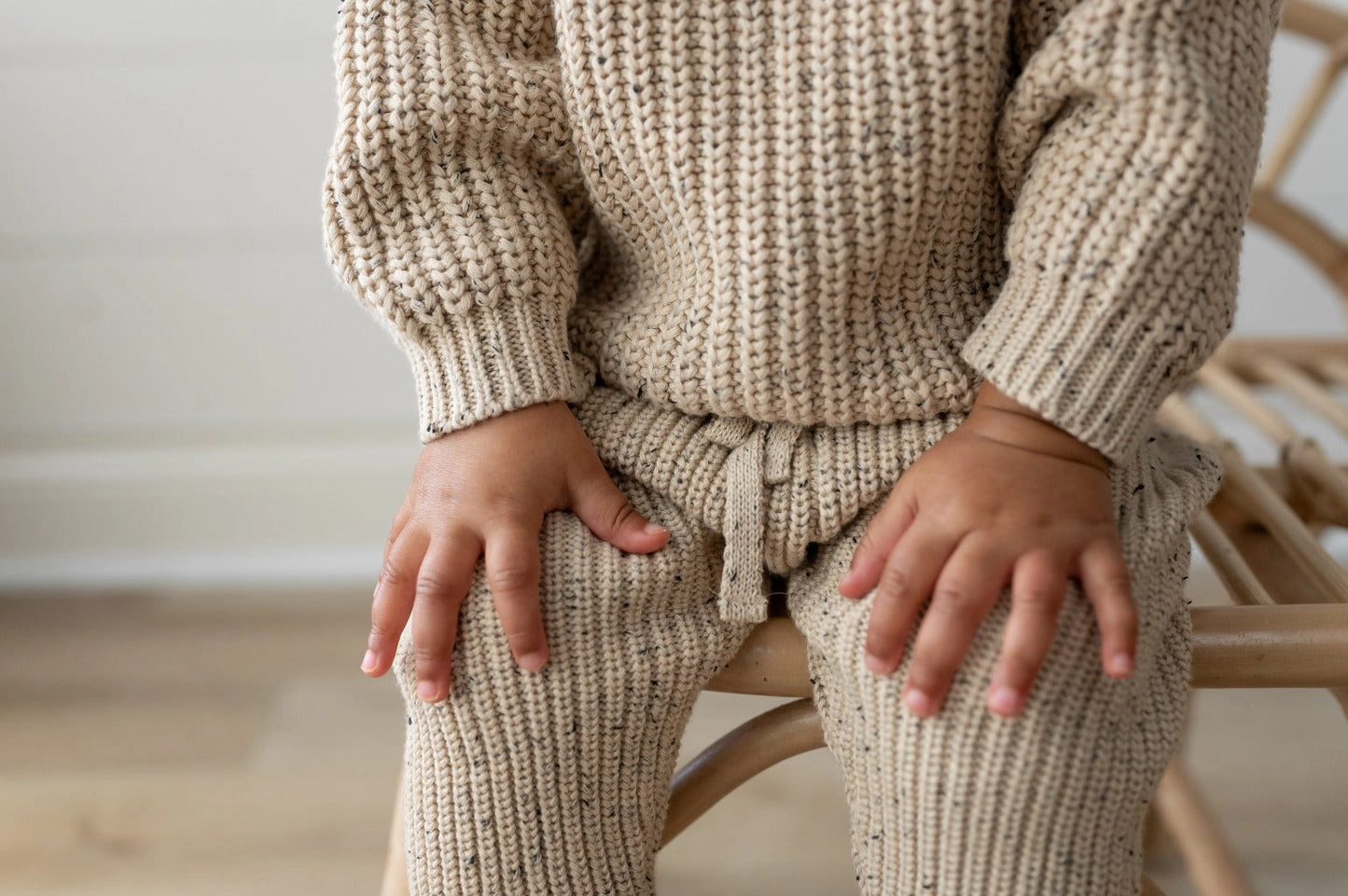 Speckled Oak Chunky Knit Sweater