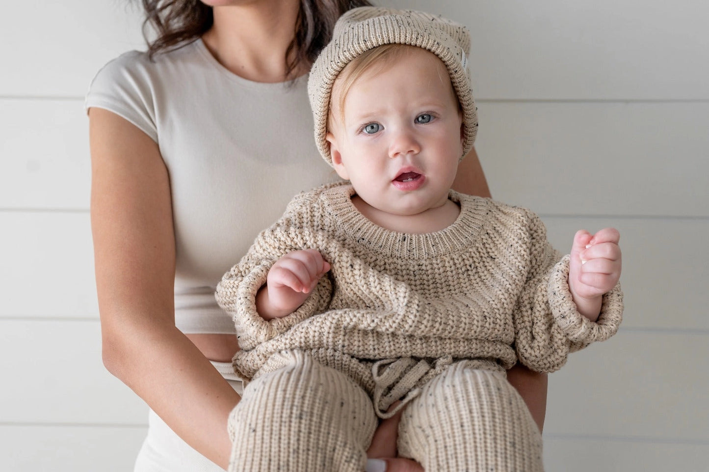 Speckled Oak Chunky Knit Sweater